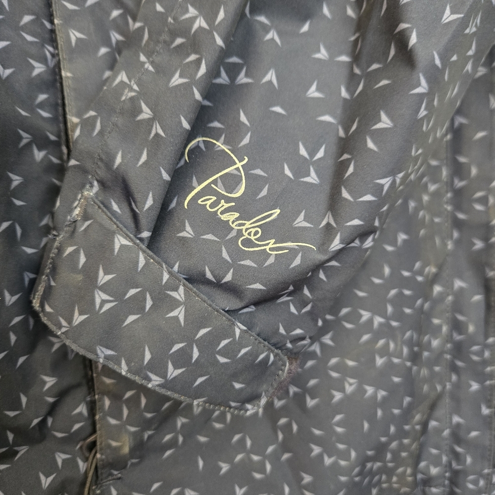 Women's Blue Patterned Rain Jacket - Picture 4 of 7